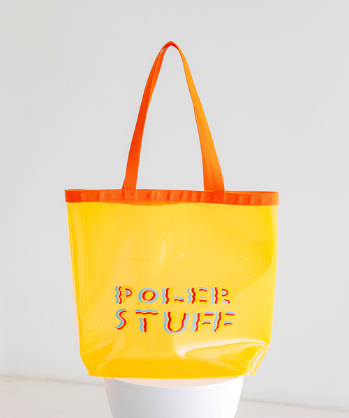 POLeR(ポーラー)の「【POLeR/ポーラー】PVC POOL BAG/マルチプールバッグ/ユニセックス(トートバッグ・メンズ・オレンジ/クリア/ブラック・フリー)」の5枚目の写真