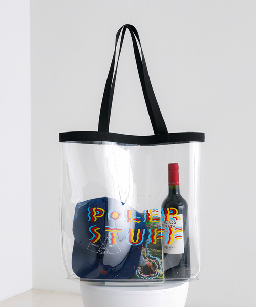 POLeR(ポーラー)の「【POLeR/ポーラー】PVC POOL BAG/マルチプールバッグ/ユニセックス(トートバッグ・メンズ・オレンジ/クリア/ブラック・フリー)」の9枚目の写真