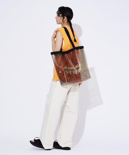 POLeR(ポーラー)の「【POLeR/ポーラー】PVC POOL BAG/マルチプールバッグ/ユニセックス(トートバッグ・メンズ・オレンジ/クリア/ブラック・フリー)」の12枚目の写真