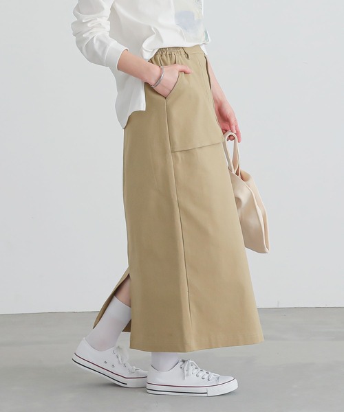 n'OrLABEL（ノアールレーベル）の「『立体ポケットナロースカート』（スカート・レディース・ブラック/ベージュ/カーキ・1/2）」の19枚目の写真