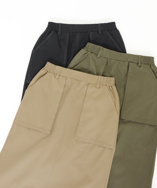 n'OrLABEL（ノアールレーベル）の「『立体ポケットナロースカート』（スカート・レディース・ブラック/ベージュ/カーキ・1/2）」の16枚目の写真