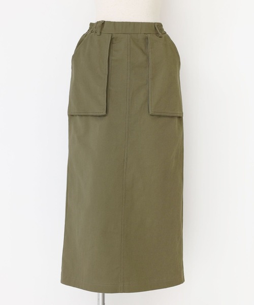 n'OrLABEL（ノアールレーベル）の「『立体ポケットナロースカート』（スカート・レディース・ブラック/ベージュ/カーキ・1/2）」の7枚目の写真