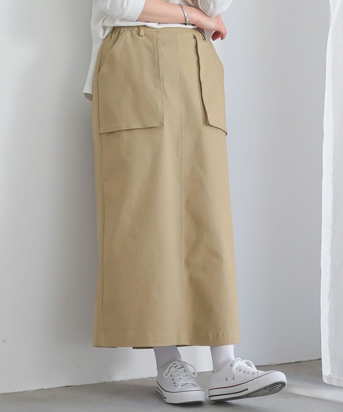 n'OrLABEL（ノアールレーベル）の「『立体ポケットナロースカート』（スカート・レディース・ブラック/ベージュ/カーキ・1/2）」の17枚目の写真