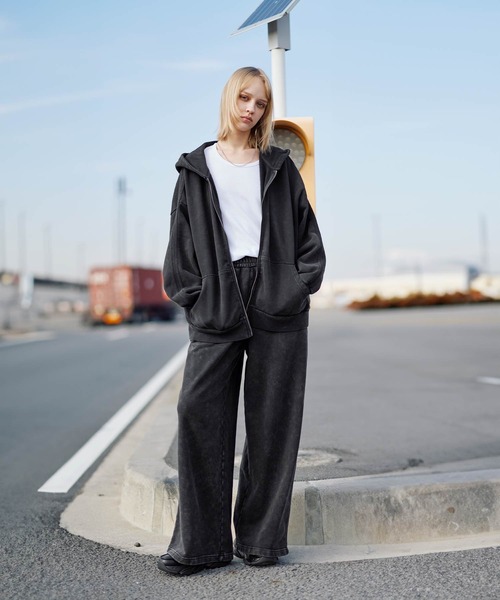 ROCHEM(ローシェン)の「ヘビーウェイトワイドフレアスウェットパンツ(SETUP着用可能)(スウェットパンツ・メンズ・ブラック/グレー/ブラック系1・XS/S/M/L)」の18枚目の写真