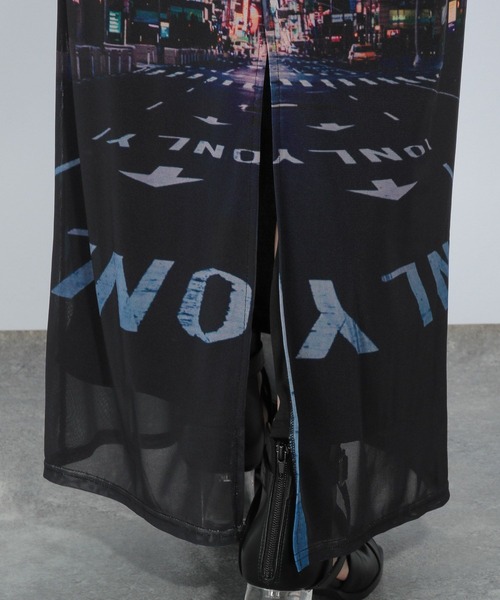 HARE（ハレ）の「city photoナロースカート(HARE)（スカート・レディース・ブラック/マルチ・FREE）」の21枚目の写真