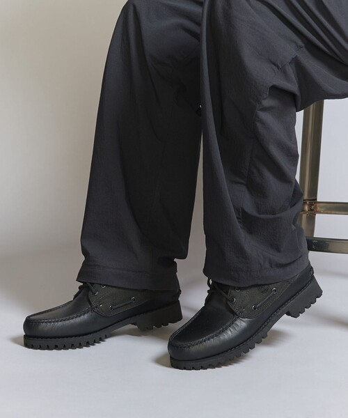 Timberland（ティンバーランド）の「＜Timberland＞ オーセンティック スリーアイ ボート シューズ（モカシン/デッキシューズ・メンズ・ブラック・25cm/25.5cm/26cm/26.5cm/27cm/27.5cm/28cm）」の2枚目の写真