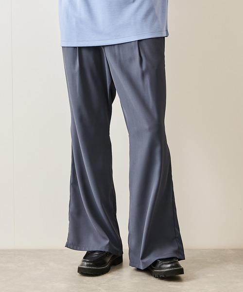 JUNRED（ジュンレッド）の「ニーベルテッドワイドフレアパンツ（スラックス・メンズ・ブラック/チャコールグレー・S/M/L）」の15枚目の写真