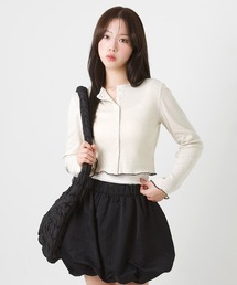 muahmuah([A[A)A'GEM/9 × .kom wmuah muah/[A[Ax STITCH LOGO JACQUARD KNIT CARDIGAN/Xeb`S WK[hjbg J[fBK(J[fBK/{)