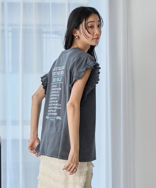 coen(コーエン)の「ピグメントアソートフリルTシャツ(Tシャツ/カットソー・レディース・その他1/コバルトブルー/オフホワイト/ダークグレー/ナチュラル/クリーム・M/L)」の19枚目の写真
