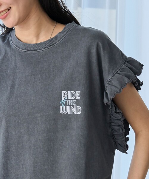 coen(コーエン)の「ピグメントアソートフリルTシャツ(Tシャツ/カットソー・レディース・その他1/コバルトブルー/オフホワイト/ダークグレー/ナチュラル/クリーム・M/L)」の21枚目の写真