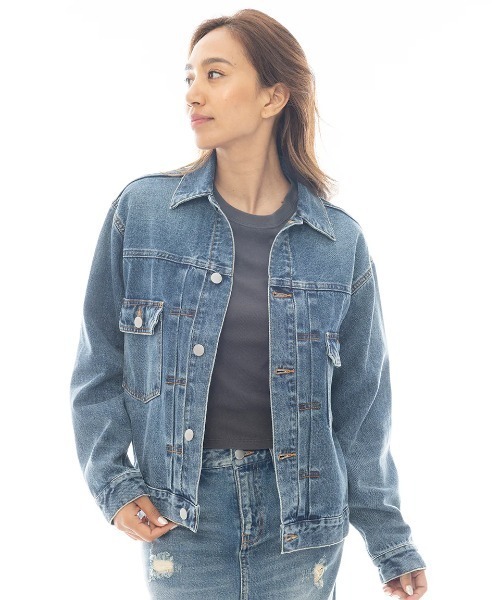 BILLABONG(ビラボン)の「BILLABONG レディース 【BBG BEACHLOVERJEANS】 DENIM JACKET ジャケット 【2025年春夏モデル】/ビラボンデニムジャケット(デニムジャケット・レディース・ブルー/ライトブルー・MEDIUM)」の9枚目の写真
