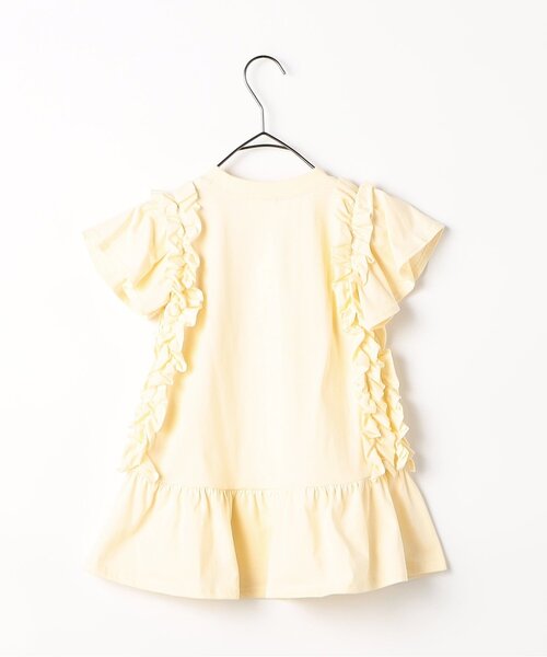 p.premier（ピードットプルミエ）の「【ジュニア対応】サイドフリルTシャツワンピース（ワンピース・キッズ・チャコール/グリーン/ブラウン/アイボリー・140/130/120/110/100/90/80）」の9枚目の写真