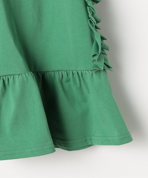 p.premier（ピードットプルミエ）の「【ジュニア対応】サイドフリルTシャツワンピース（ワンピース・キッズ・チャコール/グリーン/ブラウン/アイボリー・140/130/120/110/100/90/80）」の12枚目の写真
