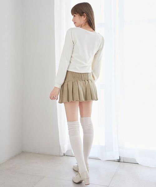 MAJESTIC LEGON(マジェスティックレゴン)の「フロントホックトップス(Tシャツ/カットソー・レディース・アイボリー/グレー/ピンク/ブラック・MEDIUM)」の7枚目の写真