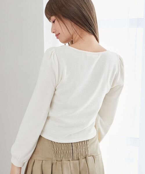 MAJESTIC LEGON(マジェスティックレゴン)の「フロントホックトップス(Tシャツ/カットソー・レディース・アイボリー/グレー/ピンク/ブラック・MEDIUM)」の10枚目の写真