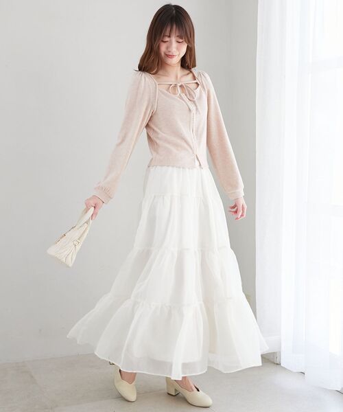 MAJESTIC LEGON(マジェスティックレゴン)の「フロントホックトップス(Tシャツ/カットソー・レディース・アイボリー/グレー/ピンク/ブラック・MEDIUM)」の13枚目の写真