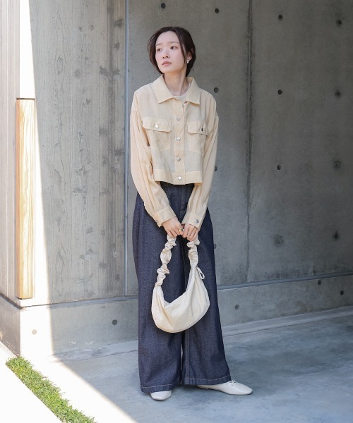 【DOUDOU】シアーシャツブルゾン DouDou】シアーシャツブルゾン （black） パル PAL 【DouDou