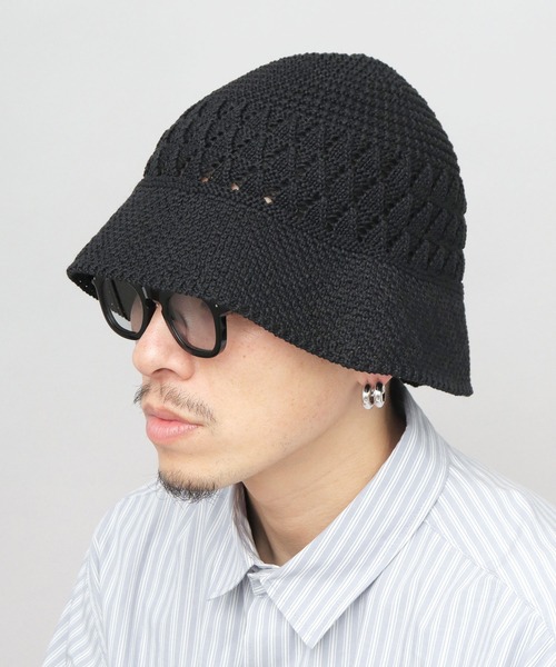 リネンライク ニットハット クロシェハット（ハット