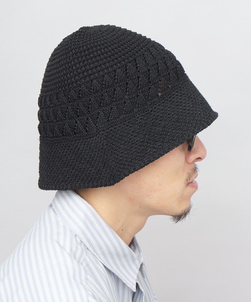 Basiquenti(ベーシックエンティ)の「リネンライク ニットハット クロシェハット(ハット・メンズ・ブラック/ベージュ/ネイビー・FREE)」の14枚目の写真