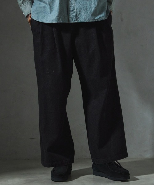 JOURNAL STANDARD relume（ジャーナルスタンダード　レリューム）の「【ZOZO限定】OVER CHEF DENIM PANTS（デニムパンツ・メンズ・キナリ/ブラウン/ブルー/カーキ/ライトブルー/ブラック・XS-Short/XS-Regular/XS-Long/S-Short/S-Regular/S-Long/M-Short/M-Regular/M-Long/L-Short/L-Regular/L-Long/XL-Short/XL-Regular/XL-Long）」の3枚目の写真