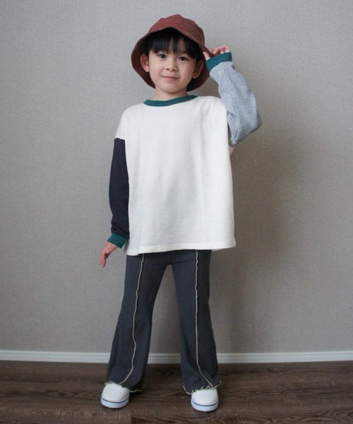 TARKER(ターカー)の「リブフレアパンツ(その他パンツ・キッズ・ピンク/イエロー/チャコールグレー・110/120/130/140/150)」の13枚目の写真