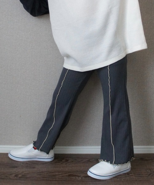 TARKER(ターカー)の「リブフレアパンツ(その他パンツ・キッズ・ピンク/イエロー/チャコールグレー・110/120/130/140/150)」の11枚目の写真