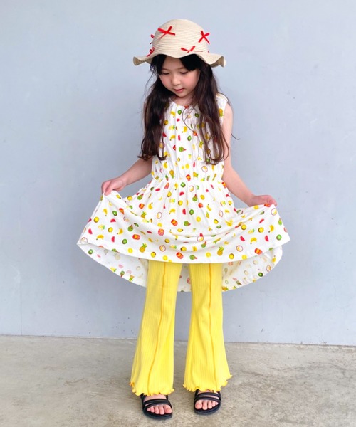 TARKER(ターカー)の「リブフレアパンツ(その他パンツ・キッズ・ピンク/イエロー/チャコールグレー・110/120/130/140/150)」の18枚目の写真