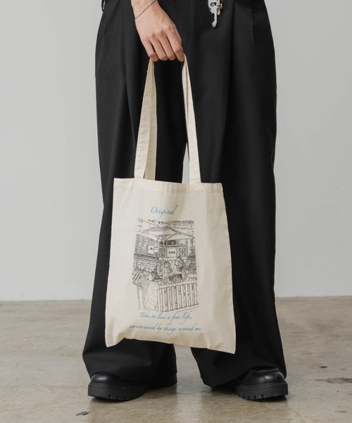 INTER FACTORY（インターファクトリー）の「DAIKI オリジナルプリントトートバッグ - made in INTER FACTORY -（トートバッグ・メンズ・ナチュラル・FREE）」の10枚目の写真