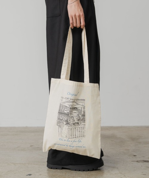 INTER FACTORY（インターファクトリー）の「DAIKI オリジナルプリントトートバッグ - made in INTER FACTORY -（トートバッグ・メンズ・ナチュラル・FREE）」の11枚目の写真