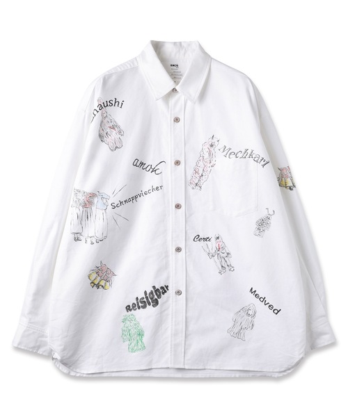 amok(アモク)の「HAND PAINTING MONSTER SHIRT(シャツ/ブラウス・メンズ・ホワイト/ブルー・S/M/L)」の8枚目の写真