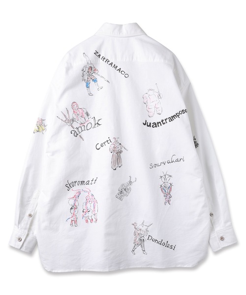amok(アモク)の「HAND PAINTING MONSTER SHIRT(シャツ/ブラウス・メンズ・ホワイト/ブルー・S/M/L)」の9枚目の写真