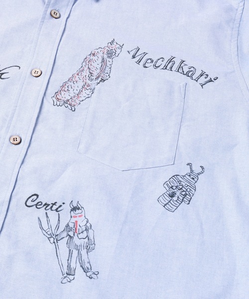 amok(アモク)の「HAND PAINTING MONSTER SHIRT(シャツ/ブラウス・メンズ・ホワイト/ブルー・S/M/L)」の13枚目の写真