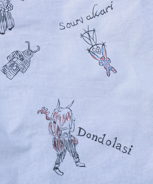 amok(アモク)の「HAND PAINTING MONSTER SHIRT(シャツ/ブラウス・メンズ・ホワイト/ブルー・S/M/L)」の14枚目の写真