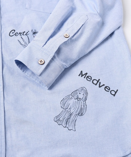 amok(アモク)の「HAND PAINTING MONSTER SHIRT(シャツ/ブラウス・メンズ・ホワイト/ブルー・S/M/L)」の16枚目の写真