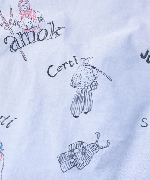 amok(アモク)の「HAND PAINTING MONSTER SHIRT(シャツ/ブラウス・メンズ・ホワイト/ブルー・S/M/L)」の17枚目の写真