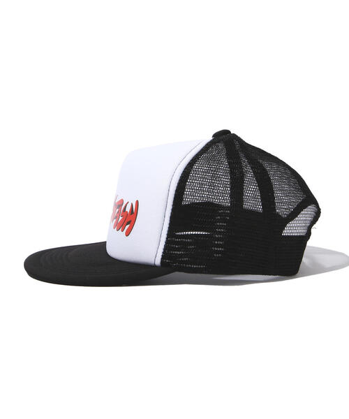 MANASTASH（マナスタッシュ）の「MANASTASH/マナスタッシュ/SWOOSH LOGO MESH TRUCKER/キャップ（キャップ・メンズ・ブラック/ブルー・F）」の5枚目の写真