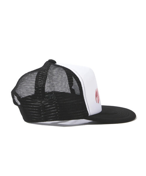 MANASTASH（マナスタッシュ）の「MANASTASH/マナスタッシュ/SWOOSH LOGO MESH TRUCKER/キャップ（キャップ・メンズ・ブラック/ブルー・F）」の6枚目の写真