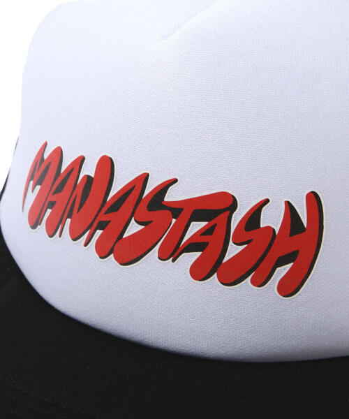 MANASTASH（マナスタッシュ）の「MANASTASH/マナスタッシュ/SWOOSH LOGO MESH TRUCKER/キャップ（キャップ・メンズ・ブラック/ブルー・F）」の8枚目の写真