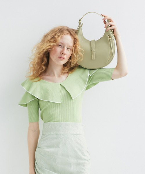 Jewelna Rose（ジュエルナローズ）の「セレーナ・ハンドバッグ 16148（ハンドバッグ・レディース・ライトグリーン/チャコールグレー/ライトベージュ・FREE）」の4枚目の写真