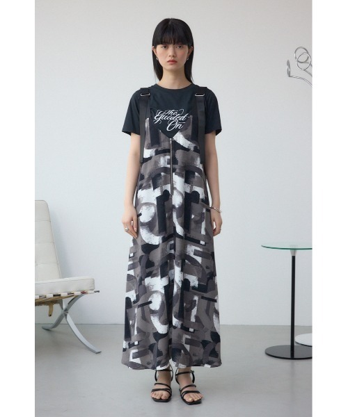 AZUL by moussy(アズールバイマウジー)の「幾何学柄フレアワンピース(ワンピース・レディース・ブラック系その他/グリーン系その他・FREE)」の18枚目の写真