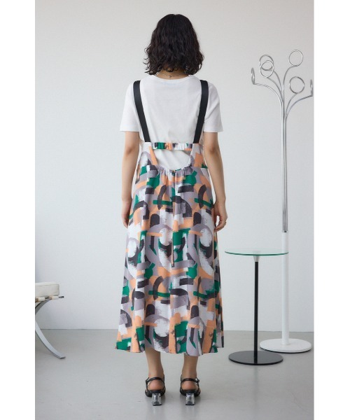 AZUL by moussy(アズールバイマウジー)の「幾何学柄フレアワンピース(ワンピース・レディース・ブラック系その他/グリーン系その他・FREE)」の7枚目の写真