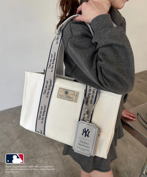 セール】【MLB】テープロゴ キャンバストートバッグ（トートバッグ