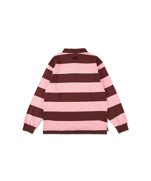 WIND AND SEA（ウィンダンシー）の「Border Rugger Shirt（Tシャツ/カットソー・メンズ・ネイビー/バーガンディー・M/L/XL）」の11枚目の写真