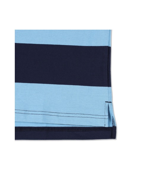 WIND AND SEA（ウィンダンシー）の「Border Rugger Shirt（Tシャツ/カットソー・メンズ・ネイビー/バーガンディー・M/L/XL）」の3枚目の写真