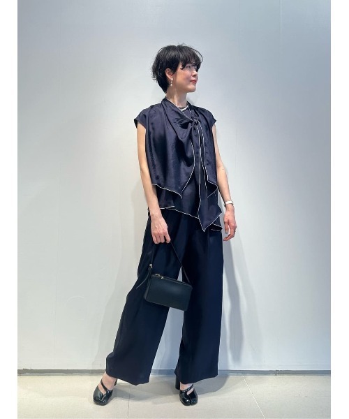 ESTNATION(エストネーション)の「ESTNATION / ツイルボウタイブラウス(シャツ/ブラウス・レディース・アイボリー/ブルー系その他/ネイビー・36/38)」の10枚目の写真