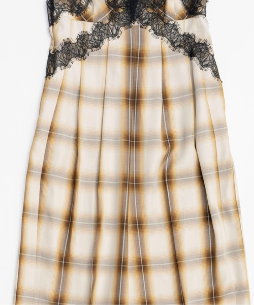 Plaid Lace Camisole All-In-One/チェックレースキャミ