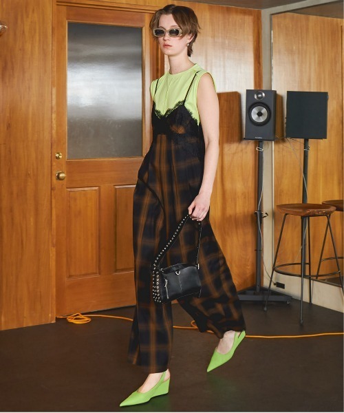 MAISON SPECIAL(メゾンスペシャル)の「Plaid Lace Camisole All-In-One/チェックレースキャミオールインワン【MAISON SPECIAL/メゾンスペシャル】(つなぎ/オールインワン・レディース・アイボリー/ブラック/ネイビー・36/38)」の13枚目の写真