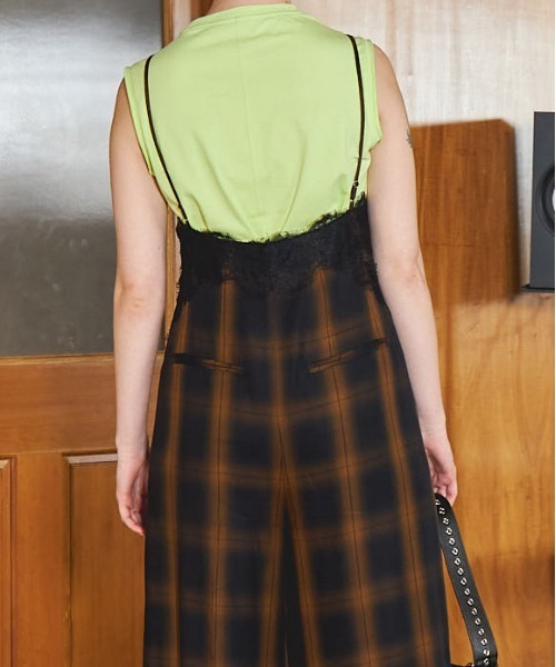 MAISON SPECIAL（メゾンスペシャル）の「Plaid Lace Camisole