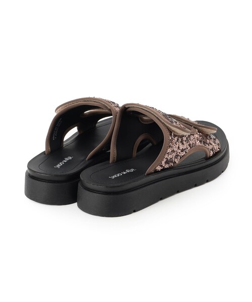 SHOO・LA・RUE(シューラルー)の「スパンコールベルトサンダル(サンダル・レディース・ブラック/シルバー/ブロンズ・45/35)」の7枚目の写真