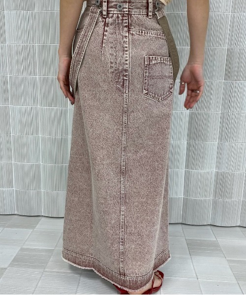 スカート amerivintage MEDI INVERT DENIM SKIRT MEDI INVERT SUSPENDER DENIM SKIRT（デニムスカート）｜Ameri